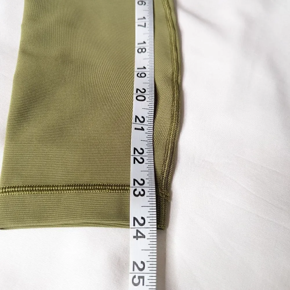 Lululemon Size 4 Ribbed Green Leggings